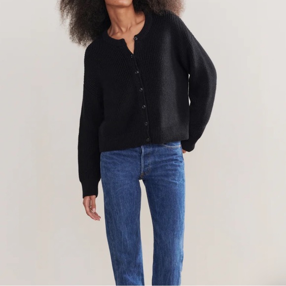 JENNI KAYNE Cotton Hayes Crewneck Cardigan size XS - Picture 2 of 8